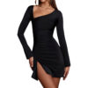 Autumn Slit Bodycon Mini Skirt