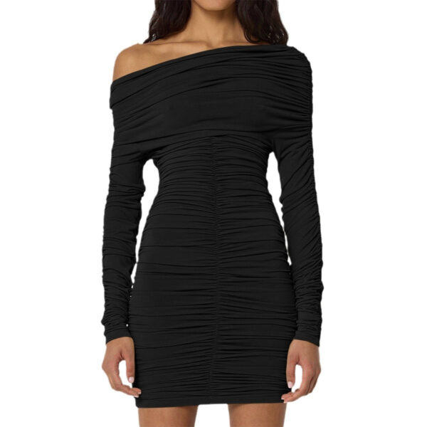 Off-Shoulder  Ruched Bodycon Dress